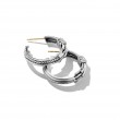 Angelika™ Hoop Earrings in Sterling Silver with Pave Diamonds