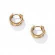 Modern Renaissance Huggie Hoop Earrings in 18K Yellow Gold with Full Pave Diamonds