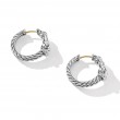 Thoroughbred Loop Hoop Earrings in Sterling Silver with Diamonds, 19mm