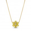 Fancy Yellow Diamond Flower Pendant