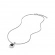 Petite Albion® Pendant Necklace in Sterling Silver with Black Onyx and Pave Diamonds
