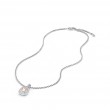 Petite Albion® Pendant Necklace in Sterling Silver with Morganite and Pave Diamonds