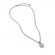 Petite Albion® Pendant Necklace in Sterling Silver with White Topaz and Pave Diamonds