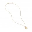 P Initial Charm Necklace in 18K Yellow Gold with Pave Diamonds