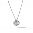 Infinity Pendant Necklace in Sterling Silver with Pave Diamonds
