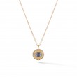 Cable Collectibles® Evil Eye Necklace in 18K Yellow Gold with Pave Blue Sapphires and Diamonds