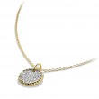 Cable Collectibles® Pave Plate Necklace in 18K Yellow Gold with Diamonds