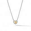 Cable Collectibles® Cookie Classic Heart Necklace in Sterling Silver with 18K Yellow Gold