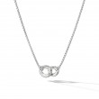 Belmont® Curb Link Necklace in Sterling Silver with Diamonds, 20mm