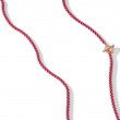 DY Bel Aire Color Box Chain Necklace in Coral Acrylic with 14K Rose Gold Accents, 2.7mm