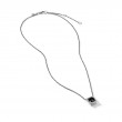 Petite Chatelaine® Pave Bezel Pendant Necklace with Black Onyx and Diamonds