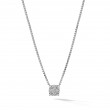 Petite Chatelaine® Pendant Necklace in Sterling Silver with Full Pave Diamonds