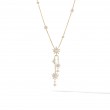 Starburst Cluster Necklace in 18K Yellow Gold with Full Pave Diamonds