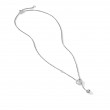 Cable Collectibles® Heart Y Necklace in Sterling Silver with Pave Diamonds