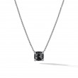 Petite Chatelaine® Pendant Necklace in Sterling Silver with Black Onyx and Pave Diamonds