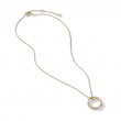 Petite Infinity Pendant Necklace in 18K Yellow Gold with Pave Diamonds
