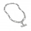 Lexington Chain Necklace in Sterling Silver with Pave Diamonds