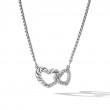 Cable Collectibles® Double Heart Necklace with Diamonds