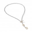 DY Madison® Three Ring Chain Necklace in Sterling Silver with 18K Yellow Gold