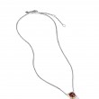 Petite Chatelaine® Pendant Necklace with Garnet, 18K Yellow Gold Bezel and Pave Diamonds