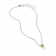 Petite Chatelaine® Pendant Necklace with Peridot, 18K Yellow Gold Bezel and Pave Diamonds