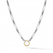 Lexington Chain Necklace in Sterling Silver with 18K Yellow Gold, 4.5mm