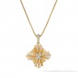 Angelika™ Four Point Pendant Necklace in 18K Yellow Gold with Pave Diamonds