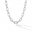 DY Madison® Chain Necklace in Sterling Silver with Diamonds, 11mm