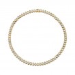 24.28 Carat Yellow Gold Straightline Bezeled Oval Necklace