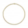 20.44 Carat 18k Yellow Gold Bezel Straight Line Necklace