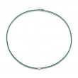 5.49 Carat 18k White Gold Green Emerald Oval Center Stone Necklace