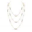 28.83 Ct 18k Yellow Gold Diamonds by the Yard Necklace with Black Diamonds