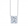 8 Carat Radiant Cut Diamond Platinum Pendant