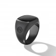 Exotic Stone Signet Ring with Black Onyx