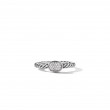 Cable Collectibles® Oval Stack Ring in Sterling Silver with Pavé Diamonds, 2.5mm