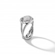 Infinity Ring in Sterling Silver with Pave Diamonds