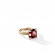 Chatelaine® Ring in 18K Yellow Gold with Garnet and Pave Diamonds
