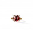Chatelaine® Ring in 18K Yellow Gold with Garnet and Pave Diamonds