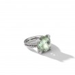 Chatelaine® Ring in Sterling Silver with Prasiolite and Pave Diamonds
