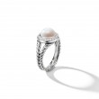 Albion® Pearl Ring in Sterling Silver with Pave Diamonds