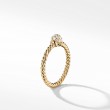 Petite Solari Station Ring in 18K Yellow Gold with Pave Diamonds