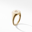 Cable Collectibles Heart Mini Pinky Ring in 18K Gold with Diamonds