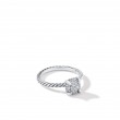 Petite Chatelaine® Ring in Sterling Silver with Pavé Diamonds, 7mm