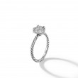 Petite Chatelaine® Ring in Sterling Silver with Full Pave Diamonds
