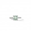 Chatelaine® Ring in Sterling Silver with Prasiolite and Pave Diamonds