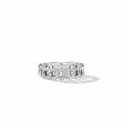 Belmont Curb Link Narrow Ring with Pave Diamonds