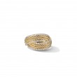 DY Origami Ring in 18K Yellow Gold with Pave Diamonds