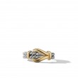 Thoroughbred Loop Ring in Sterling Silver with 18K Yellow Gold