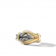 Thoroughbred Loop Ring in Sterling Silver with 18K Yellow Gold