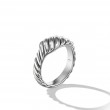Sculpted Cable Contour Ring in Sterling Silver, 8.5mm